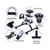 ProActive Portable Folding Digital Pedal Exerciser with LCD Screen Display