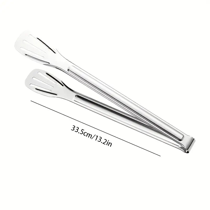 Durable Stainless Steel Tongs Perfect for BBQ, Picnics, etc.