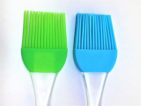 2 Pcs Set of Silicone Brush & Spatula Assorted Colors