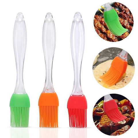 2 Pcs Set of Silicone Brush & Spatula Assorted Colors