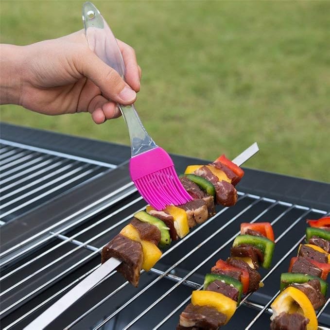 2 Pcs Set of Silicone Brush & Spatula Assorted Colors