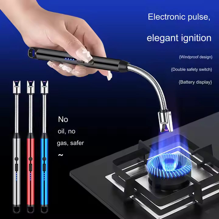 High Quality Electric Arc Lighter Igniter with Long Rod for Camping Candle Lighting
