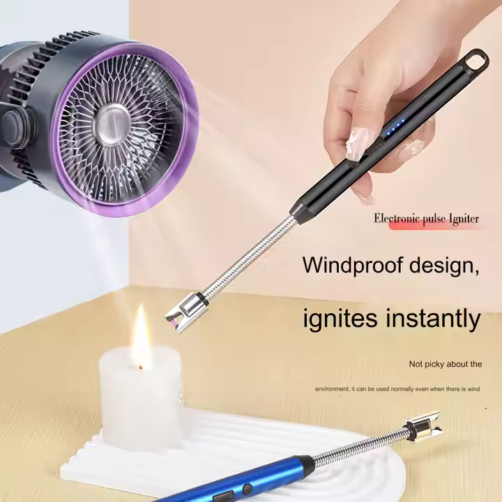 High Quality Electric Arc Lighter Igniter with Long Rod for Camping Candle Lighting