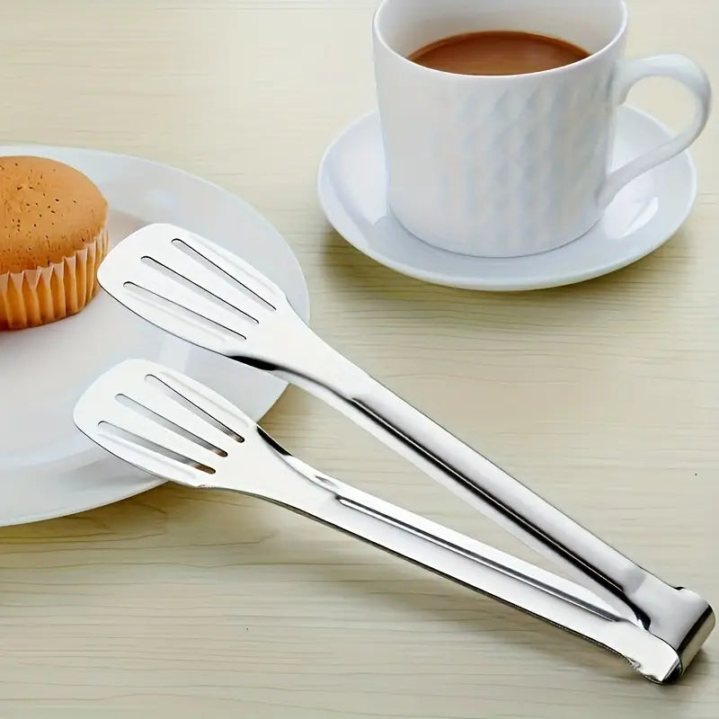 Durable Stainless Steel Tongs Perfect for BBQ, Picnics, etc.