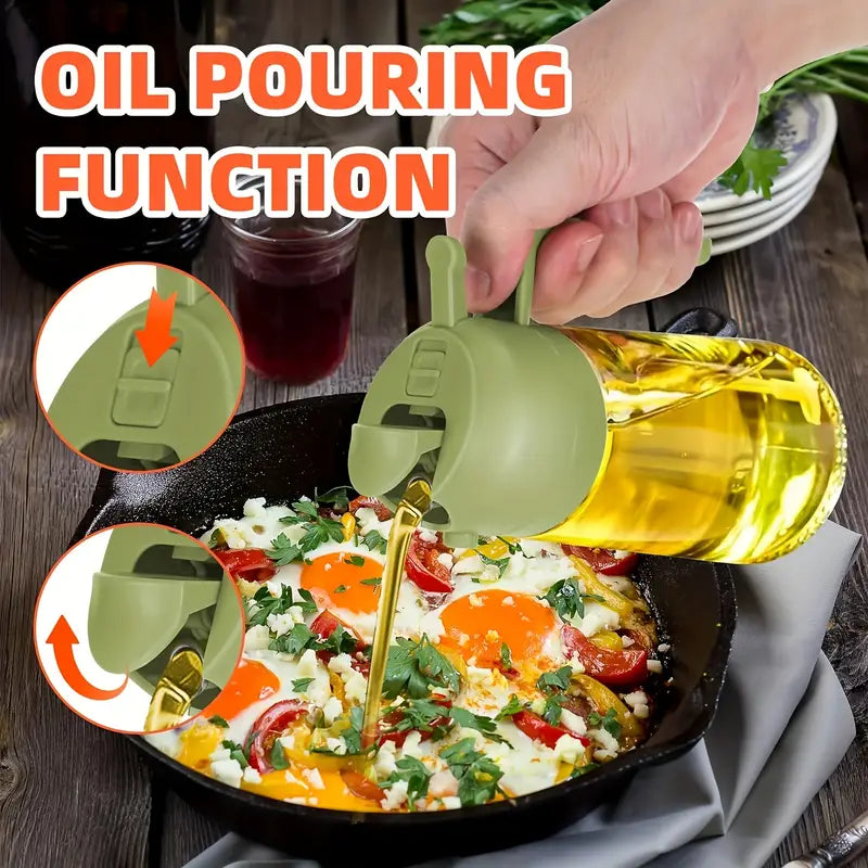 2-in-1 Oil Dispenser Bottle And Sprayer