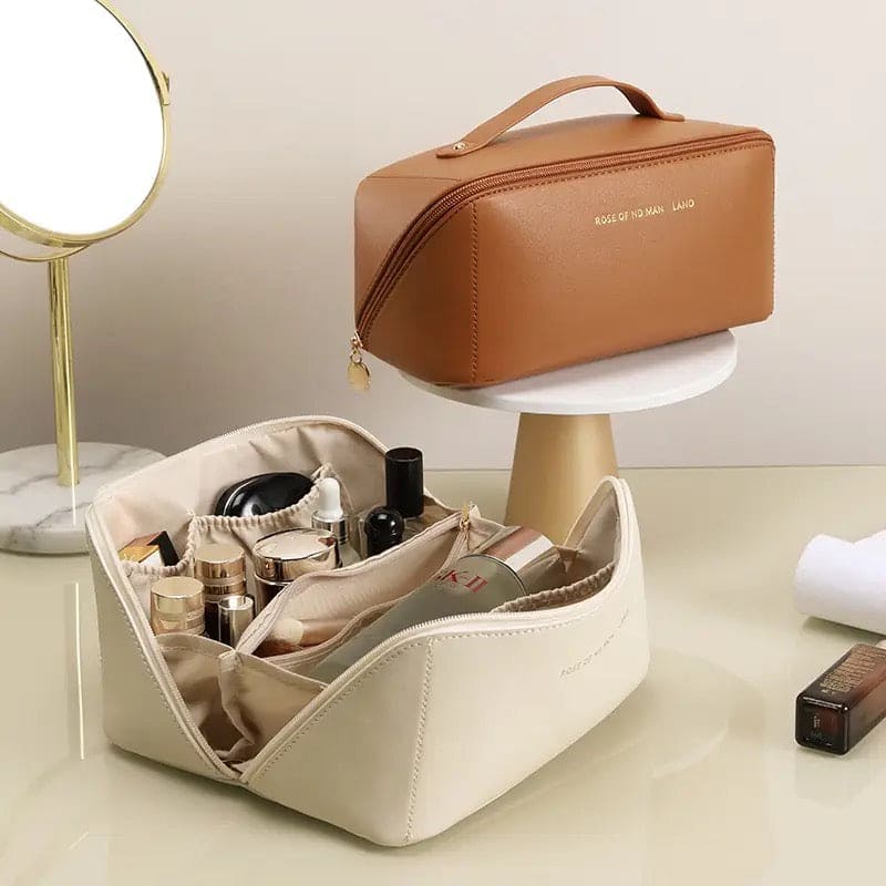 Leather Travel Cosmetic Organizer