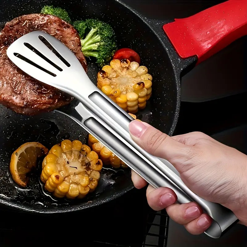 Durable Stainless Steel Tongs Perfect for BBQ, Picnics, etc.