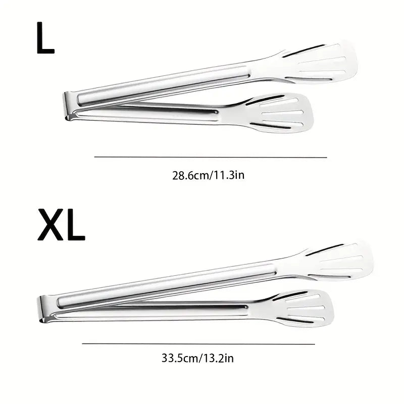 Durable Stainless Steel Tongs Perfect for BBQ, Picnics, etc.