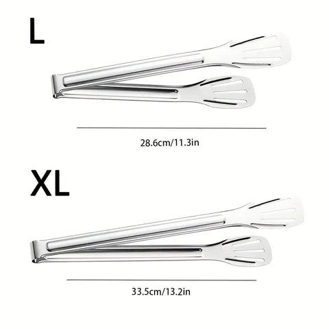 Durable Stainless Steel Tongs Perfect for BBQ, Picnics, etc.