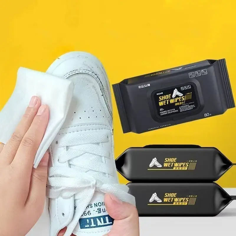 1 Pack of 80pcs Shoe-Shine Wipes Disposable Cleaning