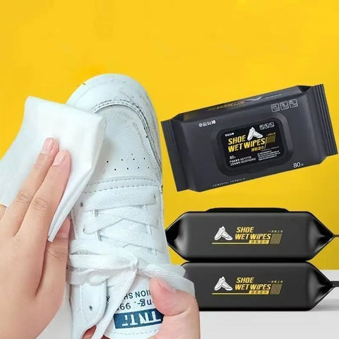 1 Pack of 80pcs Shoe-Shine Wipes Disposable Cleaning