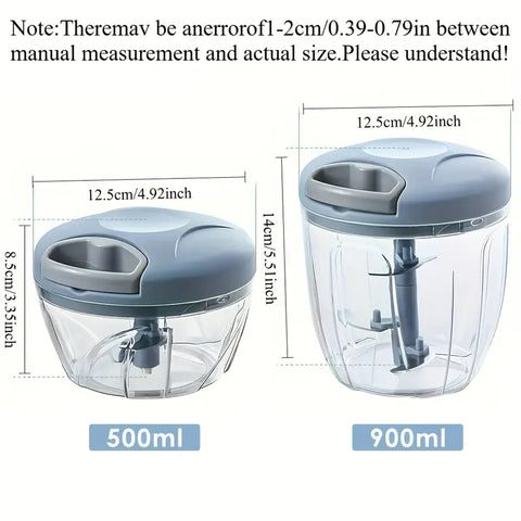 Manual Hand Food Chopper with Rope