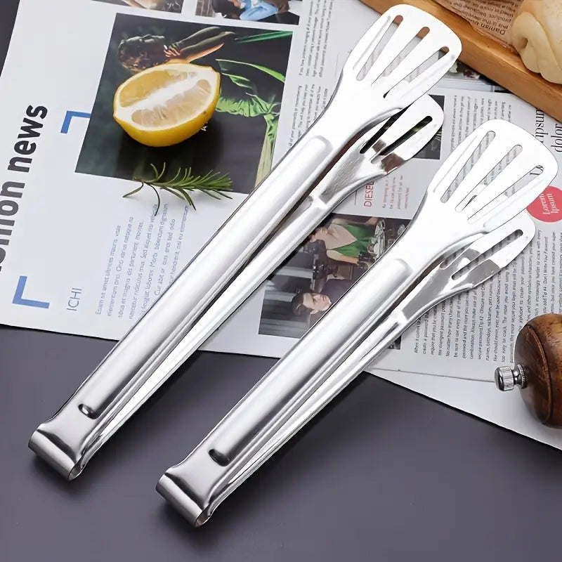 Durable Stainless Steel Tongs Perfect for BBQ, Picnics, etc.