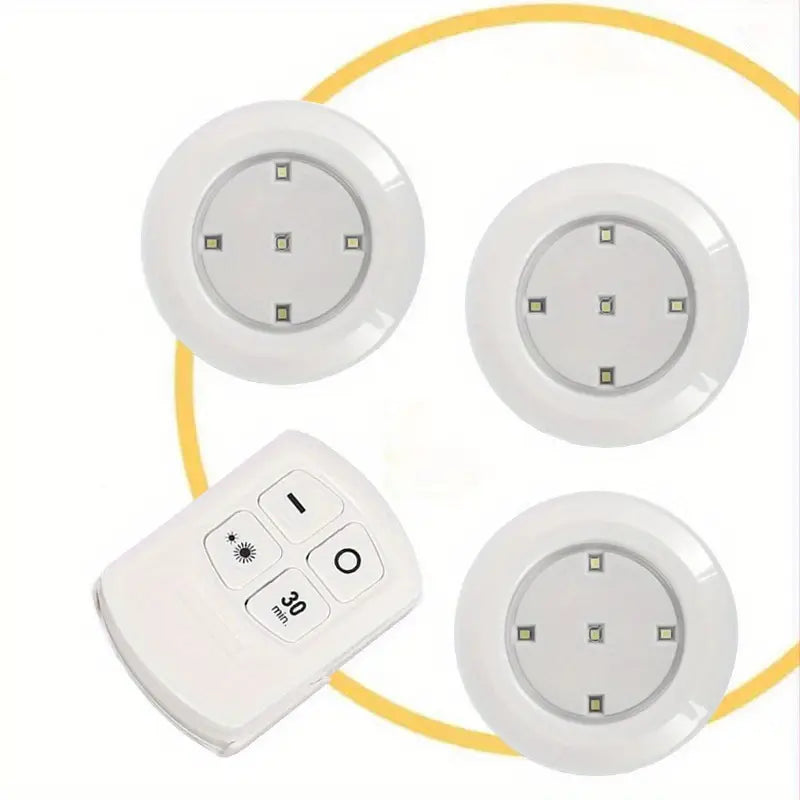 Wireless LED Puck Lights - Remote Control