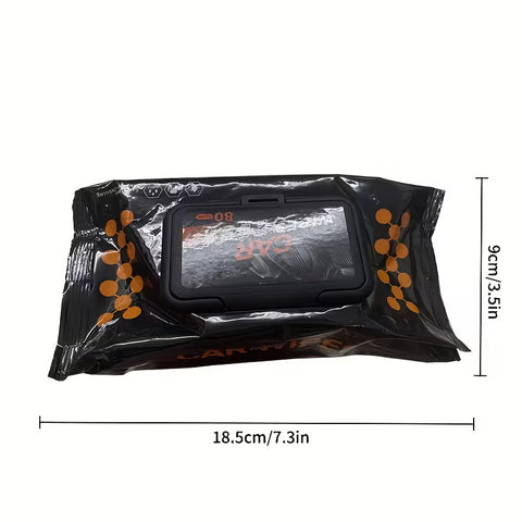 Car interior cleaning and polishing wipes (PACK OF 80)
