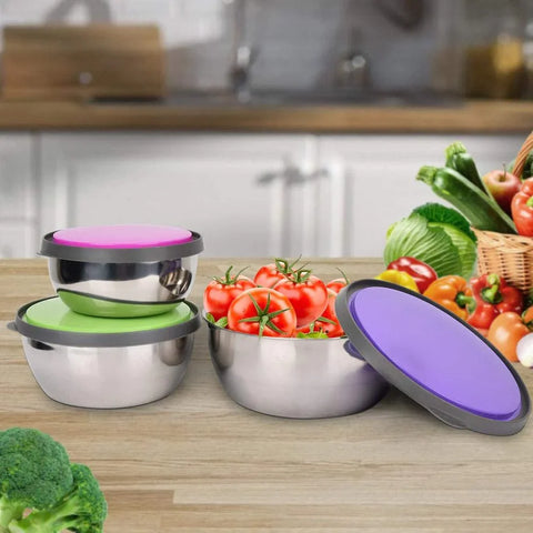 3 Pcs Stainless Steel Bowl Set