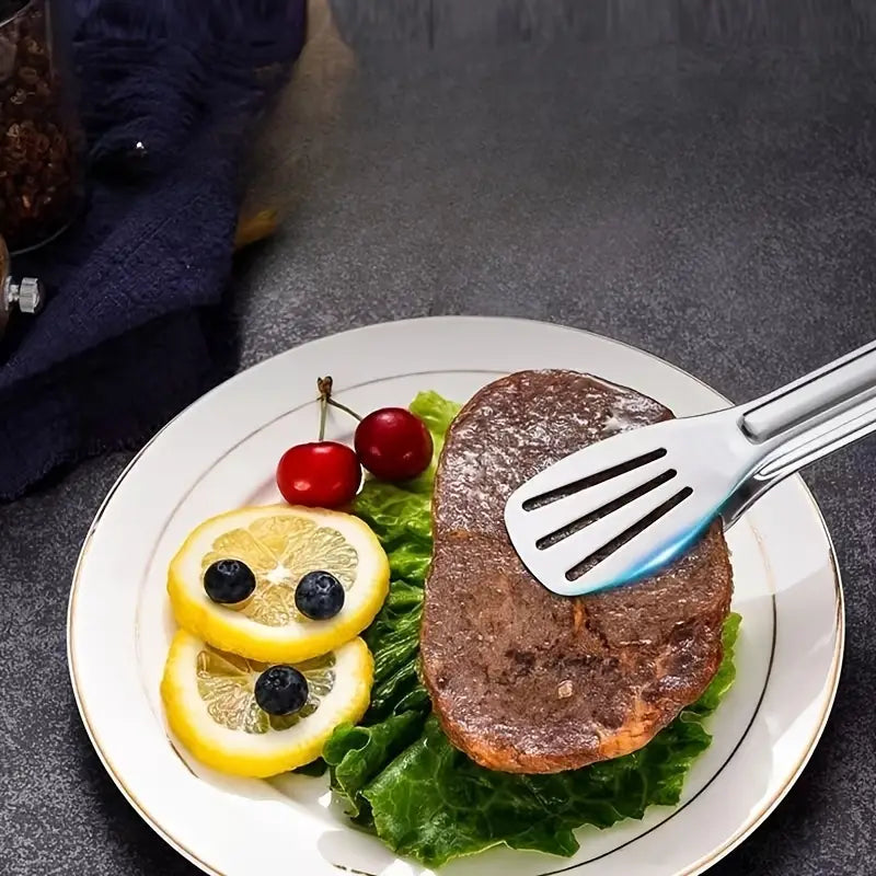 Durable Stainless Steel Tongs Perfect for BBQ, Picnics, etc.