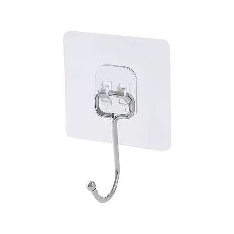 10pcs, Easy Adhesive Hook, for Door Back, Cabinet Inside, Bathroom, Kitchen Storage Adhesive Hook,