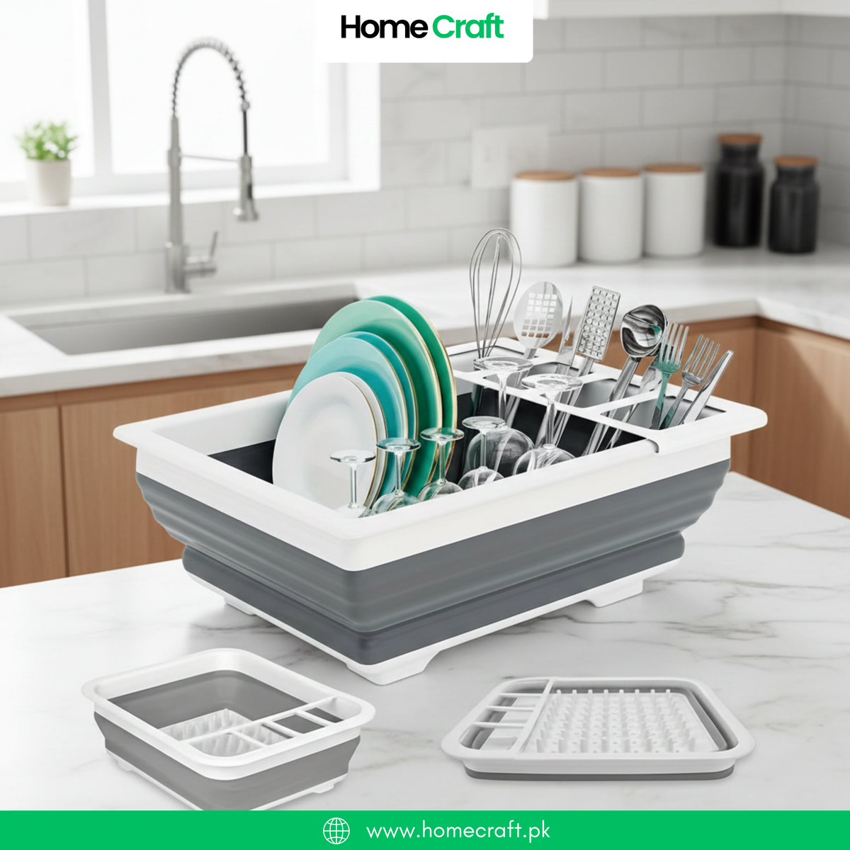 Collapsible Dish Drying Foldable Drainer Rack