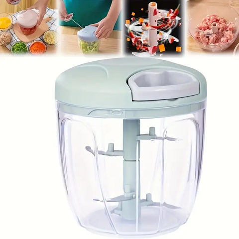 Manual Hand Food Chopper with Rope