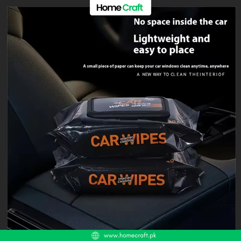 Car interior cleaning and polishing wipes (PACK OF 80)