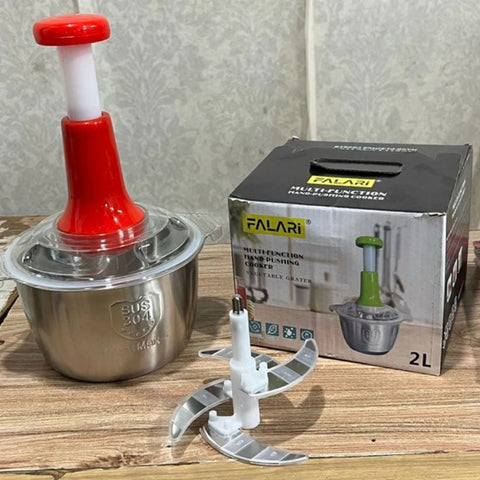 Stainless Steel Hand Push 2 L Manual Food Chopper