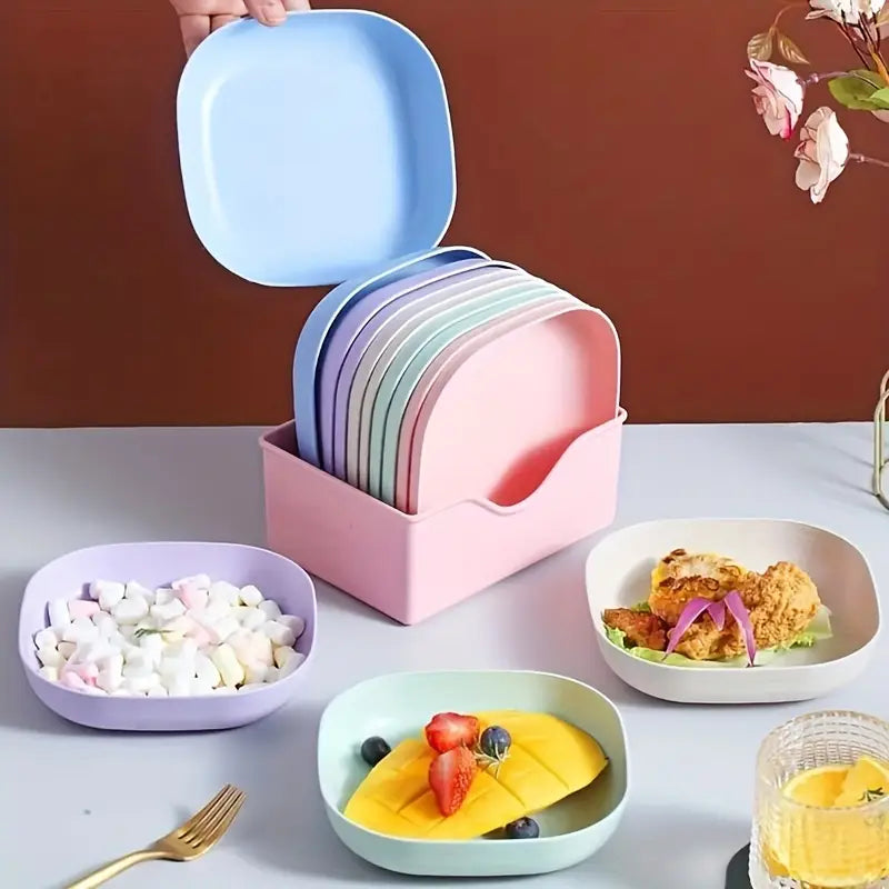 Creative Plates 10pcs Set (Random Colors)