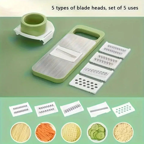 5 in 1 Stainless Steel Multifunctional Vegetable Slicer and Grater Set