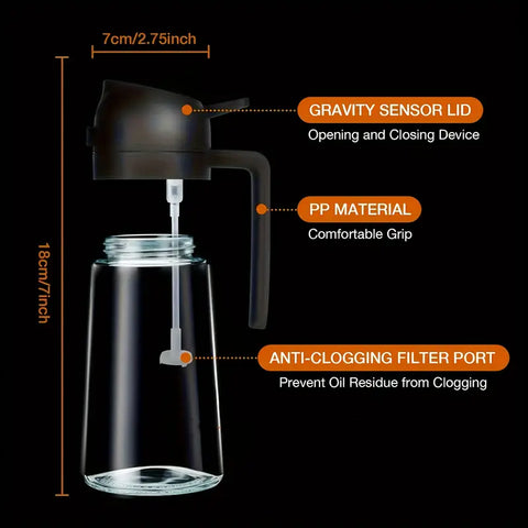 2-in-1 Oil Dispenser Bottle And Sprayer