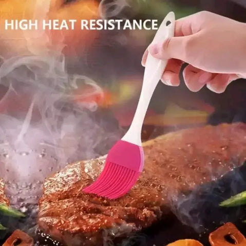 2 Pcs Set of Silicone Brush & Spatula Assorted Colors