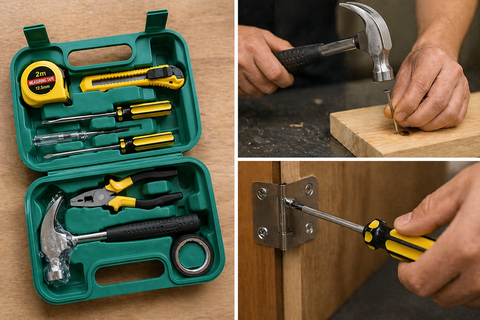 9pcs Hand Tool Kit Box