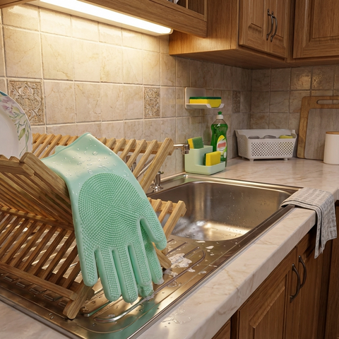 2pcs Magic Silicone Cleaning Gloves