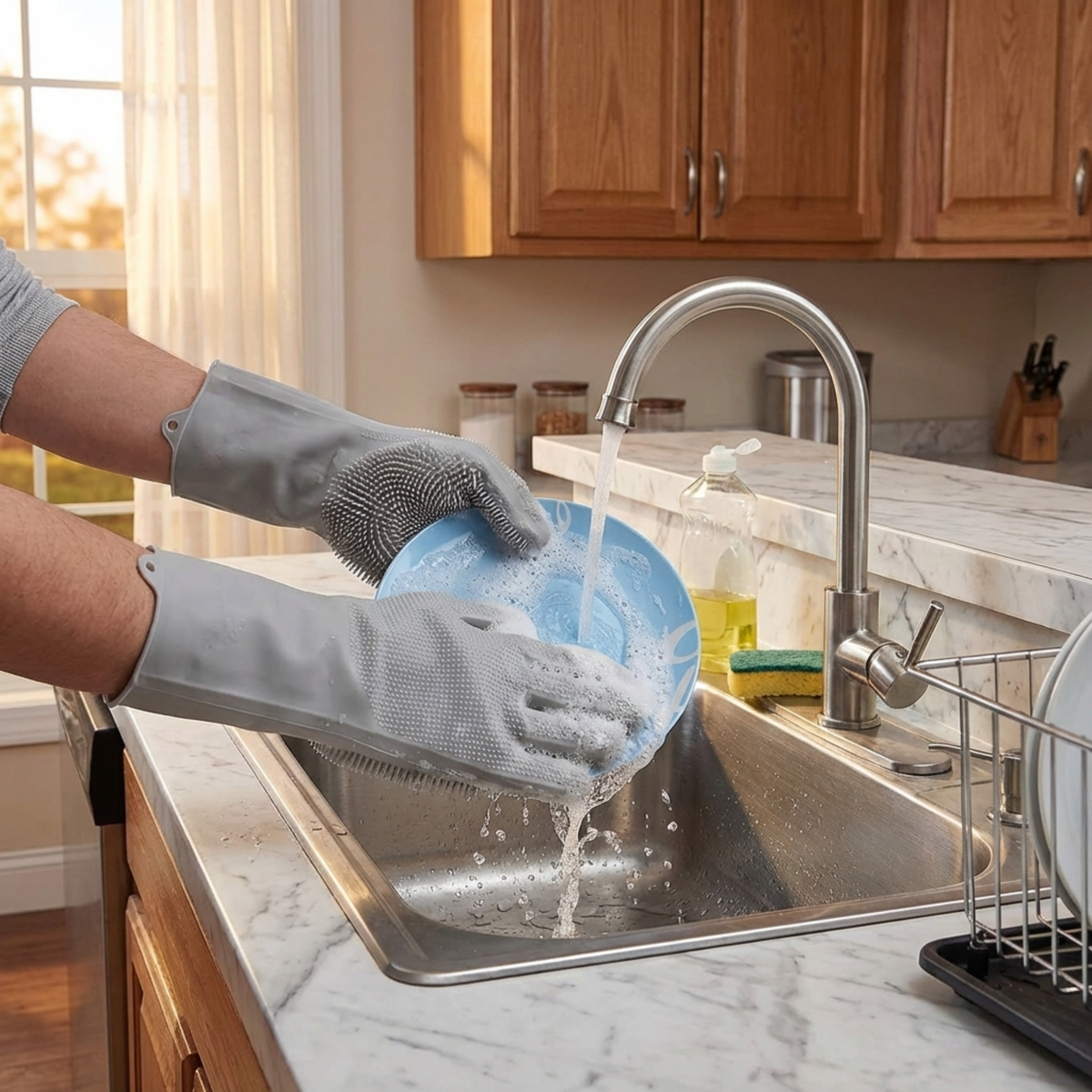 2pcs Magic Silicone Cleaning Gloves