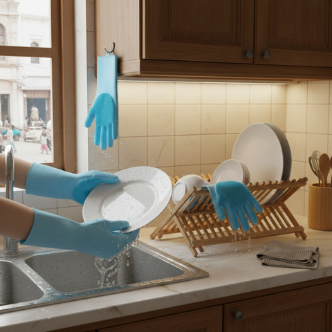 2pcs Magic Silicone Cleaning Gloves