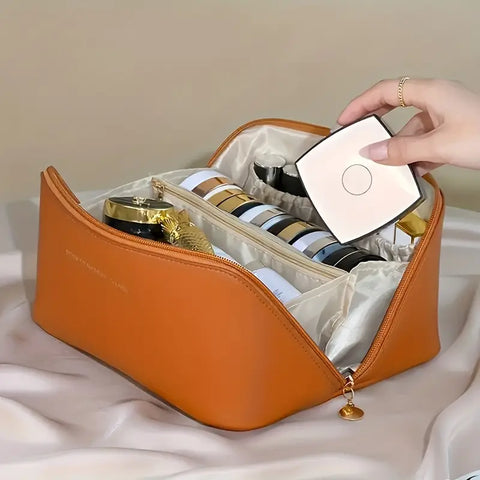 Leather Travel Cosmetic Organizer