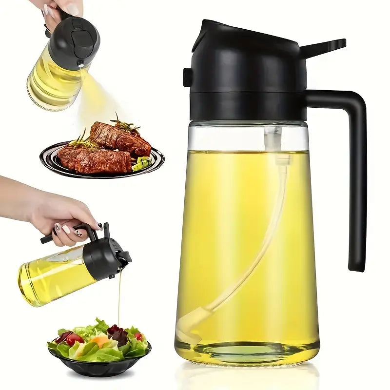 2-in-1 Oil Dispenser Bottle And Sprayer