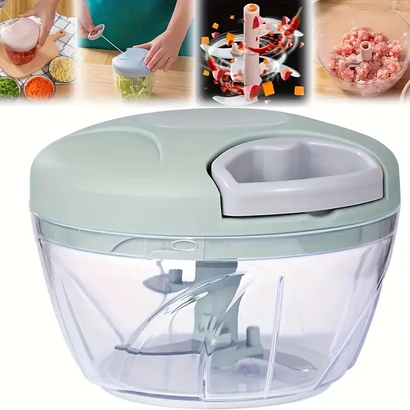 Manual Hand Food Chopper with Rope