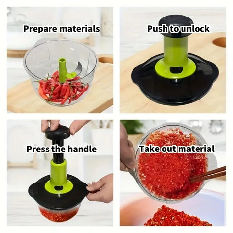 Manual Hand Press Food Chopper