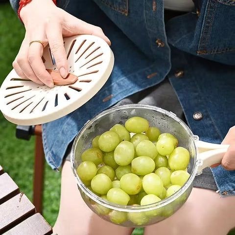 Multifunctional Double-Layer Fruit and Vegetable Drain Basket