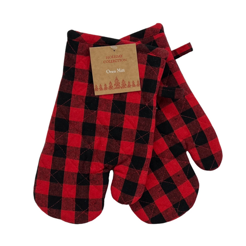 Pair of Nordic Style Heat-Resistant Oven Mitts - Anti-Burn Microwave Gloves