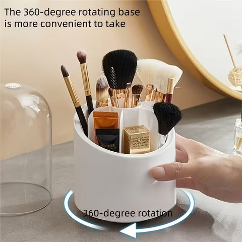 360-Degree Rotating Makeup Brush Holder