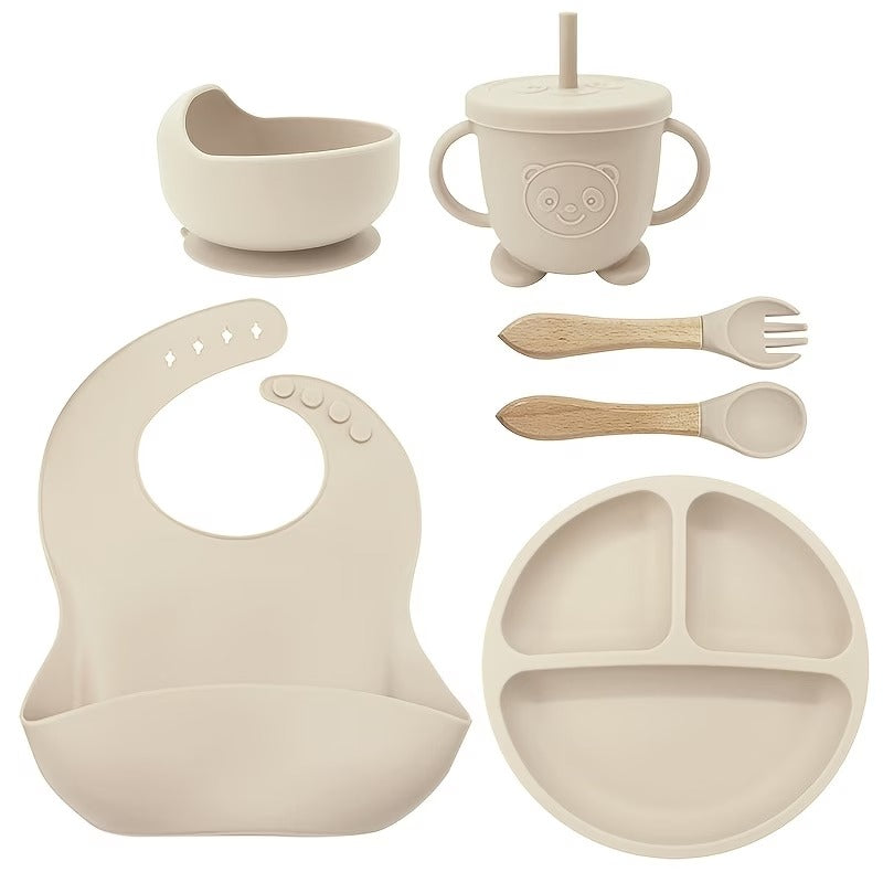 6pcs Silicone Baby Feeding Set