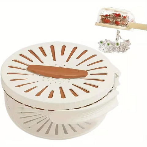 Multifunctional Double-Layer Fruit and Vegetable Drain Basket