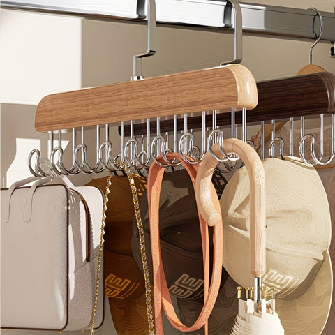 8-Hook Wooden Hangers Perfect for Home or Dorm Use, Hangers for Clothes