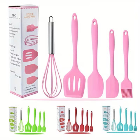 5pcs Baking Silicone Cookware Utensil Set
