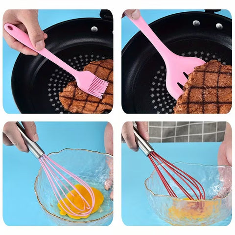 5pcs Baking Silicone Cookware Utensil Set