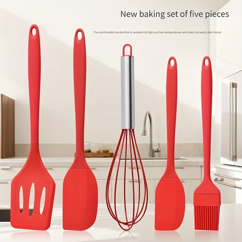 5pcs Baking Silicone Cookware Utensil Set