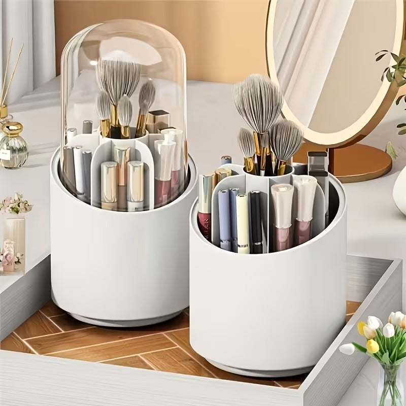 360-Degree Rotating Makeup Brush Holder