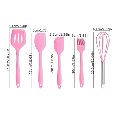 5pcs Baking Silicone Cookware Utensil Set