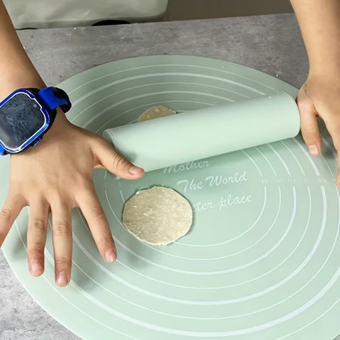 2pcs Premium Rolling Pin & Non-Stick Silicone Pastry Mat Set